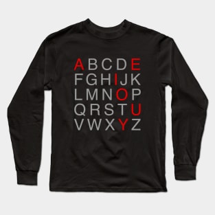 Minimalist Alphabet Long Sleeve T-Shirt